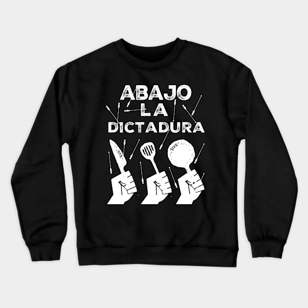 abajo la dictadura cuba Crewneck Sweatshirt by livania